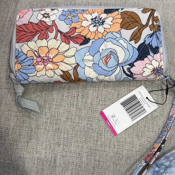 Vera Bradley Floral Wallet - Pink, Blue, Cream - Picture 3 of 5